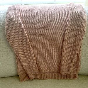 White House Black Market Shimmery pale pink Sweater. Size Small.